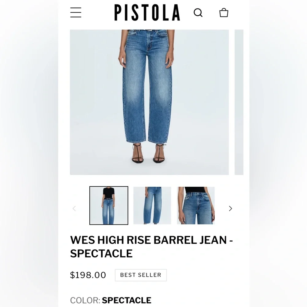 WES HIGH RISE BARREL JEAN - SPECTACLE - Picture 2 of 13